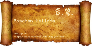 Boschan Melinda névjegykártya